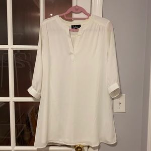 Lulus’ white shift dress